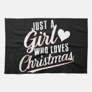 Linge De Cuisine Juste une fille qui aime Noël