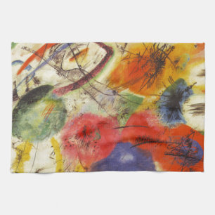 Linge De Cuisine Kandinsky Noir frappe la peinture Abstraite