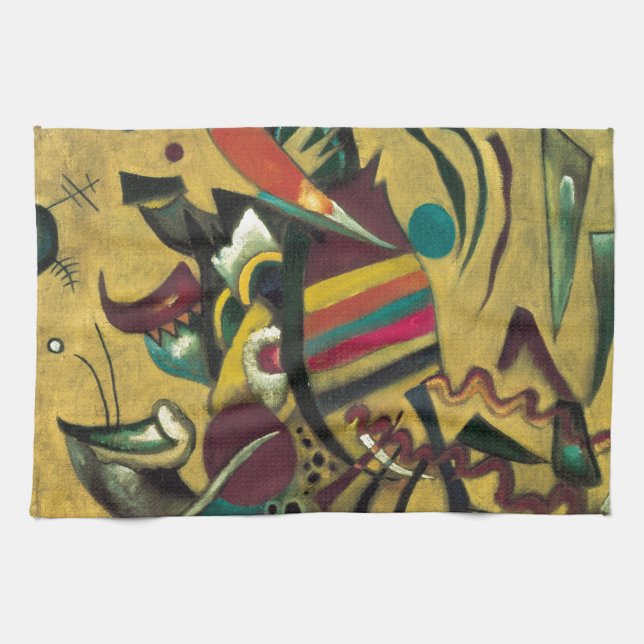 Linge De Cuisine Kandinsky Points Peinture en toile Abstraite (Horizontal)