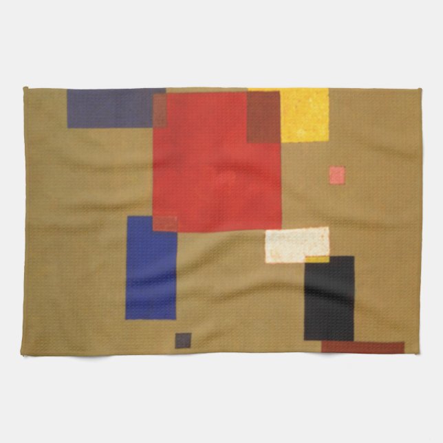 Linge De Cuisine Kandinsky Treize Rectangles peinture Abstraite (Horizontal)