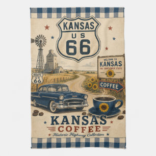 Linge De Cuisine Kansas Route 66 Sunflower Diner Bord de route