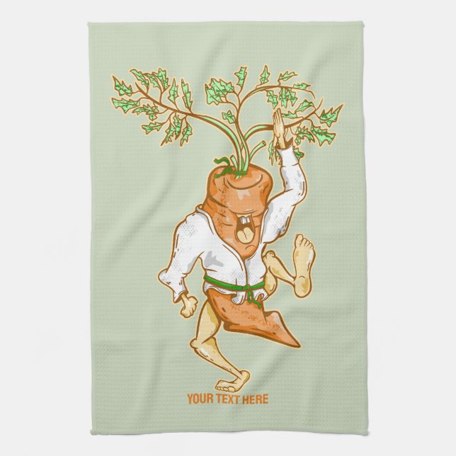 Linge De Cuisine Karate carrot arts martiaux (Vertical)