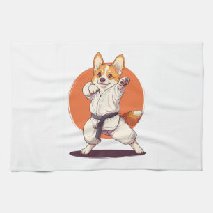 Linge De Cuisine Karate Corgi � Chien d'Arts Martiaux