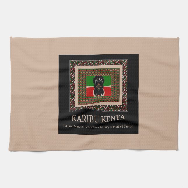 Linge De Cuisine Karibu Kenya : Les couleurs vives du drapeau natio (Horizontal)