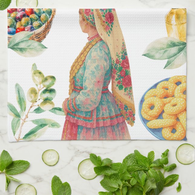 Linge De Cuisine Karpathia Kitchen Towel (Plié)