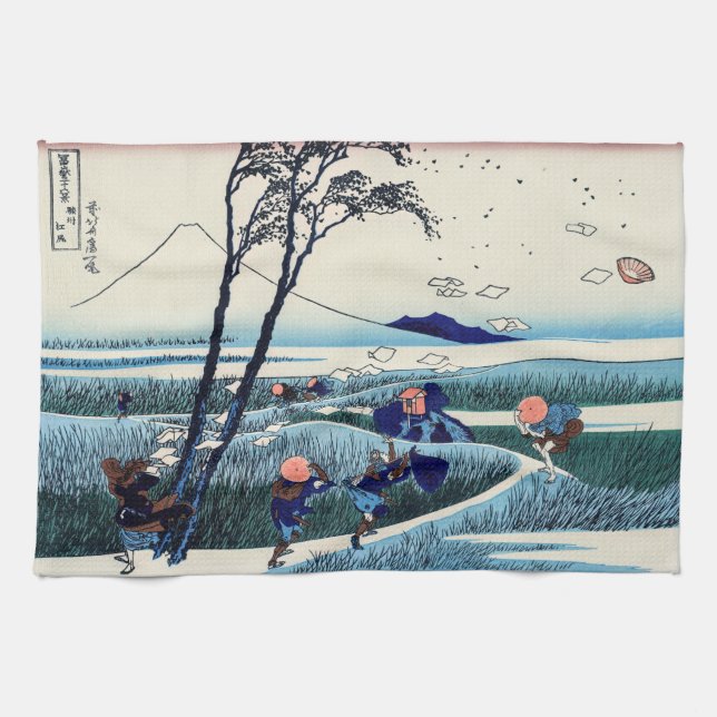 Linge De Cuisine Katsushika Hokusai - Ejiri dans la province de Sur (Horizontal)
