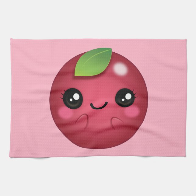 Linge De Cuisine Kawaii Cranberry (Horizontal)