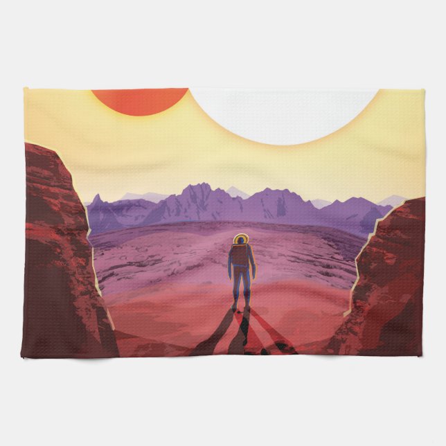 Linge De Cuisine Kepler Space Voyage Destination Planète Aventure (Horizontal)