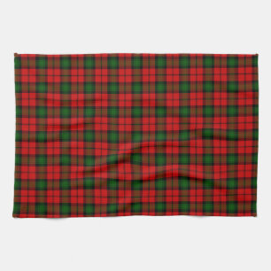 Linge De Cuisine Kerr tartan rouge vert plaid