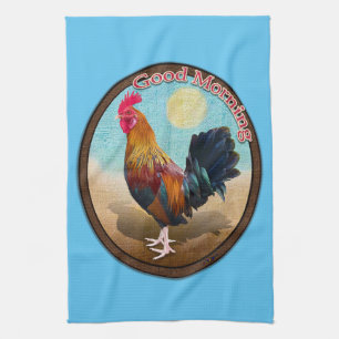 Linge De Cuisine Key West - Coq tzigane Good Morning Vintage Oval