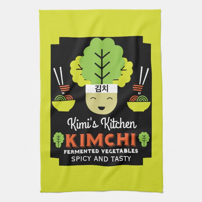 Linge De Cuisine Kimchi Cuisine Maison Nourriture Fabriquée (Vertical)