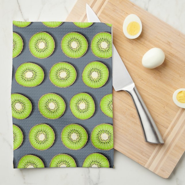Linge De Cuisine Kiwi tropical (Quart Plié)