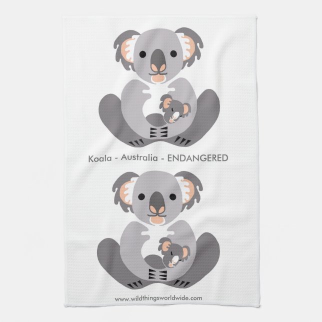 Linge De Cuisine KOALA - Conservation - Animal en voie de dispariti (Vertical)