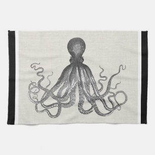Linge De Cuisine Kraken - poulpe géant noir/Cthulu