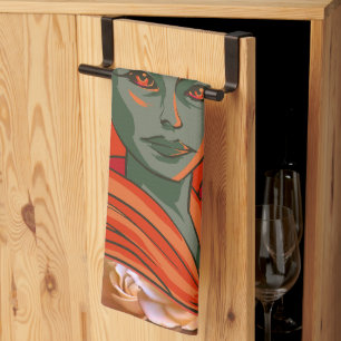 Linge De Cuisine Kumari, visage de femme