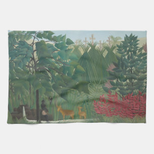 Linge De Cuisine La Cascade de Henri Rousseau, Beaux-arts vintage