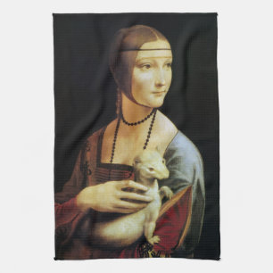 Linge De Cuisine La Dame de Léonard de Vinci avec une mine
