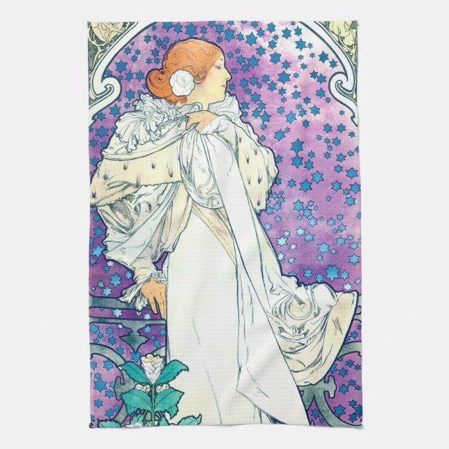 Linge De Cuisine La Dame des Camelias, Alphonse Mucha (Vertical)