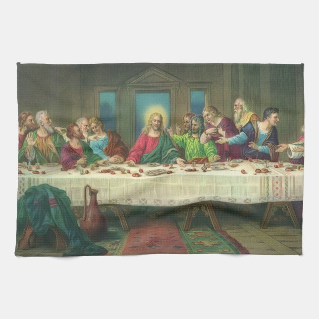 Linge De Cuisine La Dernière Cène Originaire de Léonard de Vinci (Horizontal)