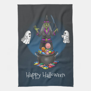 Linge De Cuisine La fête d'Halloween de la Sorcière Verte et des Fa