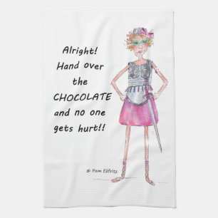 Linge De Cuisine La Figure Armorée Rouge Demande Du Chocolat