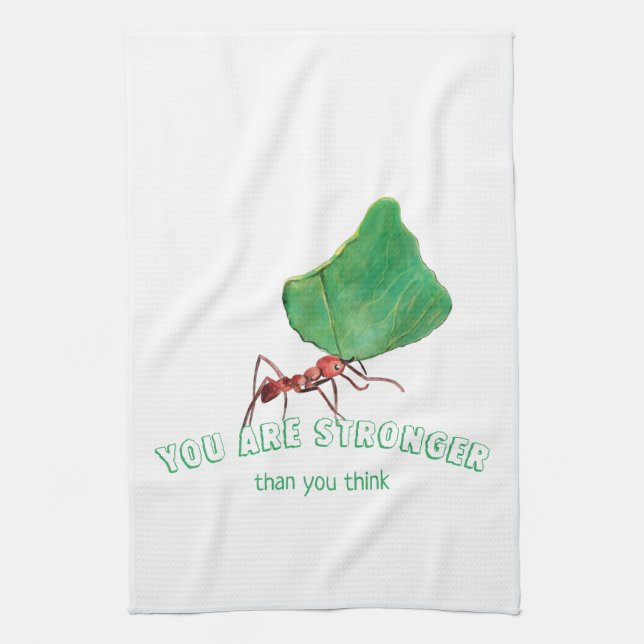 Linge De Cuisine La fourmi transportant une grosse feuille - Vous ê (Vertical)