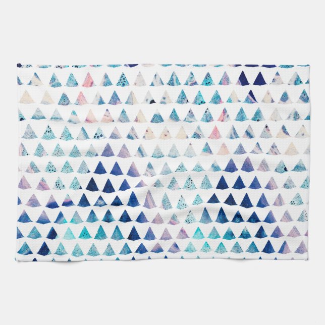 Linge De Cuisine La géométrie d'aquarelle (Horizontal)