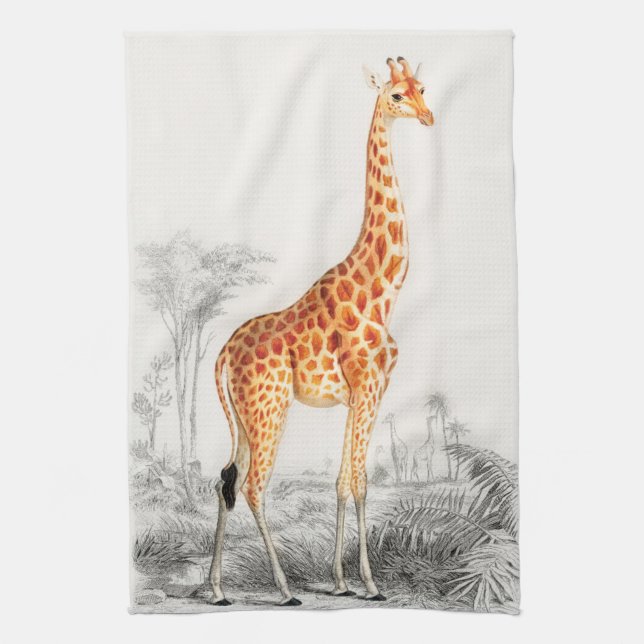Linge De Cuisine La girafe élégante (Vertical)