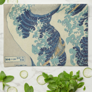 Linge De Cuisine La Grande Vague au large de Kanagawa par Hokusai