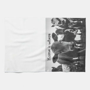 Linge De Cuisine La maison est l'endroit où le troupeau est la ser