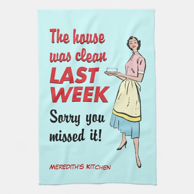 Linge De Cuisine La maison était propre (Vertical)