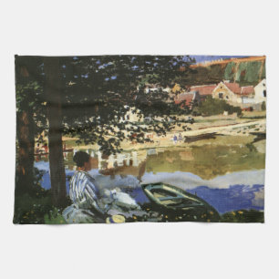 Linge De Cuisine La rive de la Seine, Bennecourt par Claude Monet