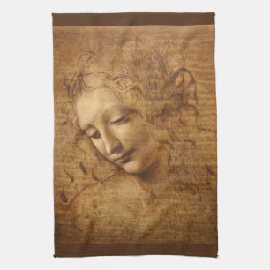 Linge De Cuisine La Scapigliata de Léonard de Vinci, Tête de femme