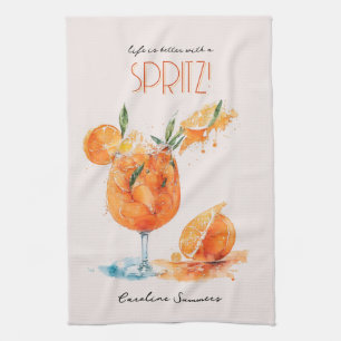 Linge De Cuisine La Vie Chic Est Meilleure Avec L'Aquarelle Spritz