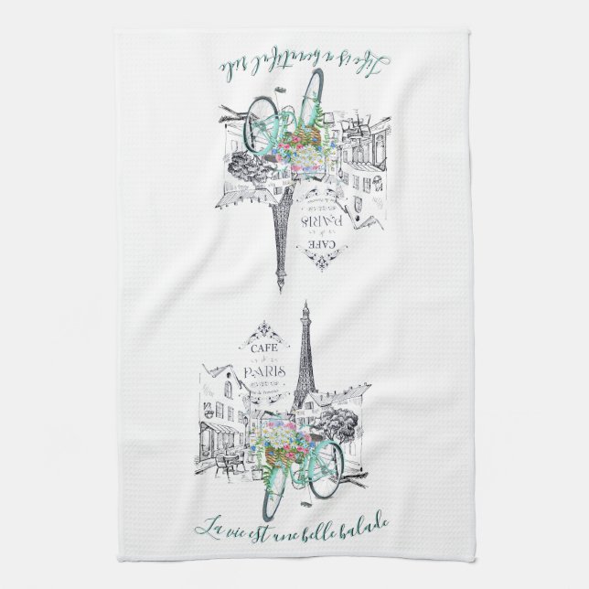 Linge De Cuisine La vie est une belle balade (Vertical)