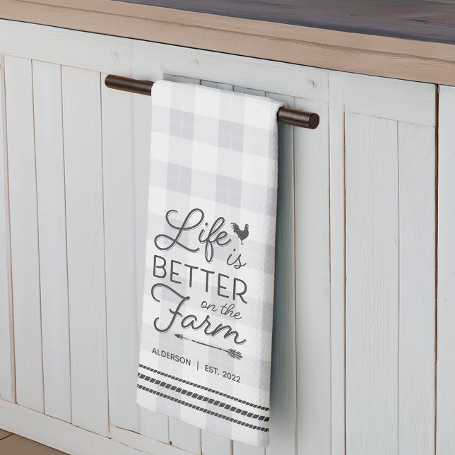 Linge De Cuisine La vie personnalisée est meilleure à la ferme Plai (Créateur téléchargé)