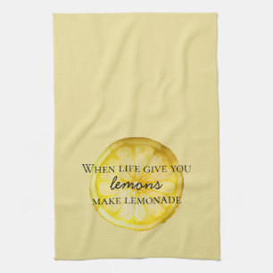 Linge De Cuisine La Vie Vous Donne Une Citation De Citron