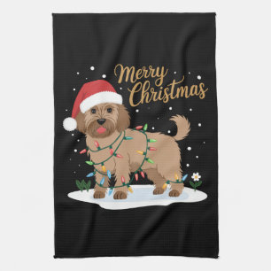 Linge De Cuisine Labradoodle Joyeux Noël Funny Noël Amoureux des ch