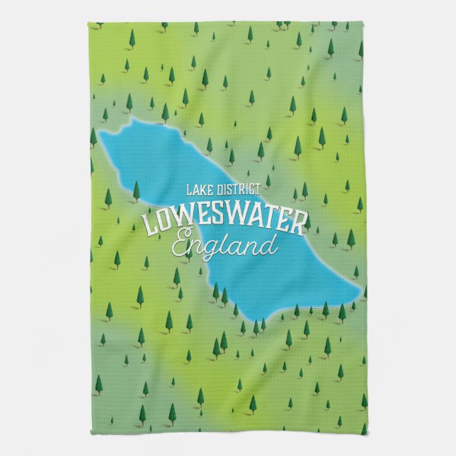 Linge De Cuisine Lac Loweswater, district du lac, plan de voyage. (Vertical)