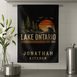 Linge De Cuisine Lac Ontario Vintage Grands Lacs Vie Lacustre