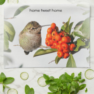 Linge De Cuisine L'adorable colibri d'Anna sur le Berry Bush