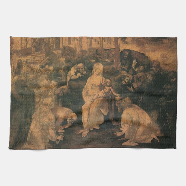 Linge De Cuisine L'Adoration des Mages de Léonard de Vinci (Horizontal)