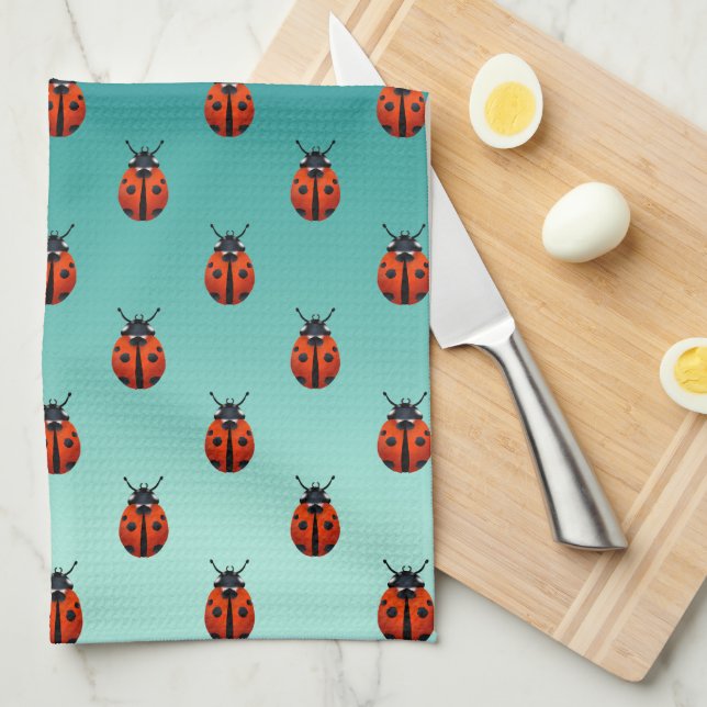 Linge De Cuisine Ladybugs (Quart Plié)