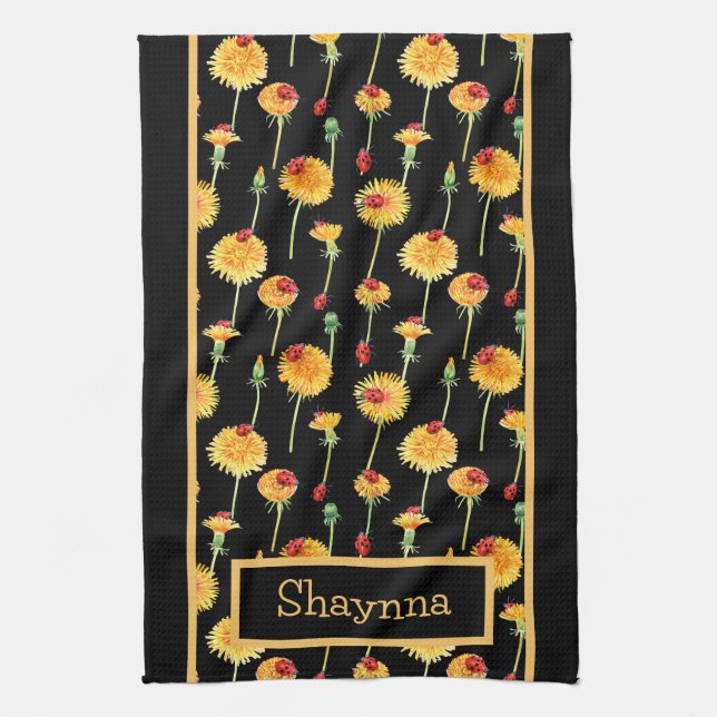 Linge De Cuisine Ladybugs et Dandelions (Vertical)