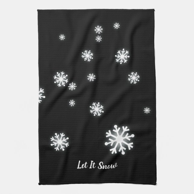 Linge De Cuisine Laisser neiger les flocons de neige pendant les fê (Vertical)