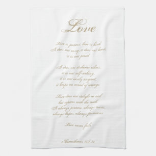 Linge De Cuisine L'amour est patient   1 Corinthiens 13   Élégant i