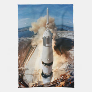 Linge De Cuisine Lancement de la fusée Apollo Saturn V vers la Lune