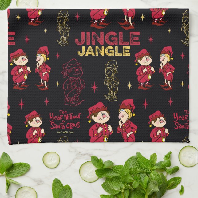 Linge De Cuisine L'ANNÉE SANS SANTA CLAUS™ | Motif Elf (Plié)
