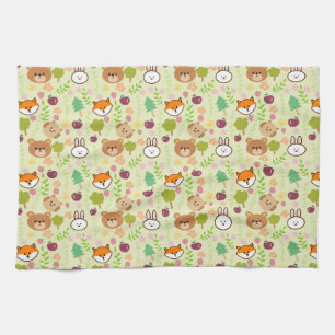 Linge De Cuisine lapin, chat, renard, ours motif