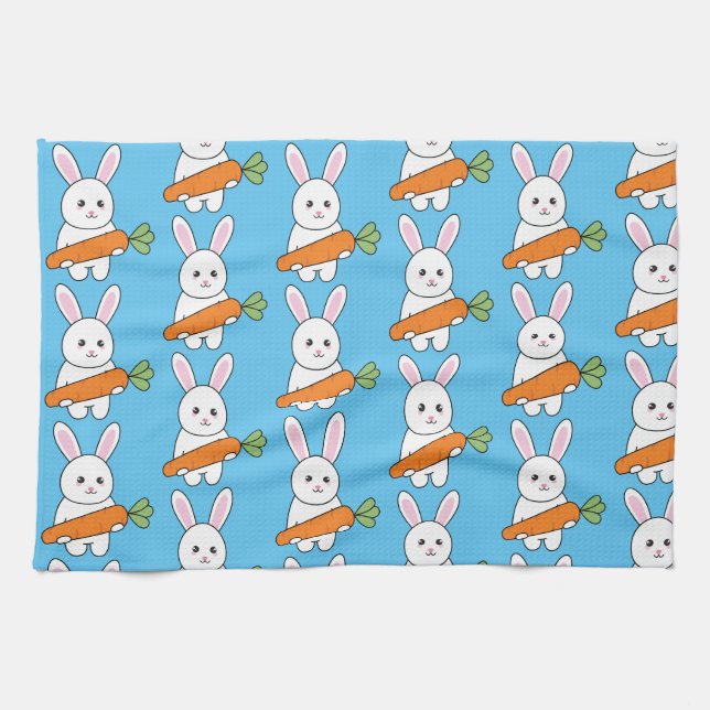 Linge De Cuisine lapin mignon avec carotte (Horizontal)